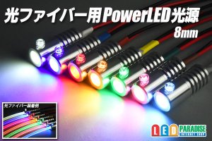 画像1: 光ファイバー用PowerLED光源 8mm