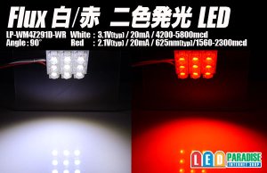 画像1: Flux白/赤 二色発光LED