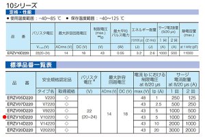 画像3: ERZV10D220　ZNRサージアブソーバ