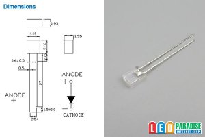 画像2: 角形2.5.7電球色LED　LP-257NW4SCYY