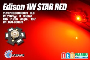 画像1: Edison 1WStar赤色 2ES101RX00000001