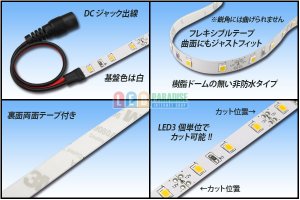 画像2: Ra98 太陽光テープLED 非防水 60LED/m 1-5m