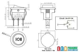 画像3: ロッカースイッチ 15mm ON-OFF-ON