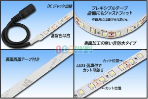 画像2: 2835テープLED 非防水 白色 5m/600LED