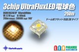 3chipUltraFluxLED ドーム3V電球色