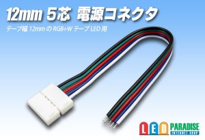 画像1: 12mm5芯電源コネクタ E-C1-12mm RGBW