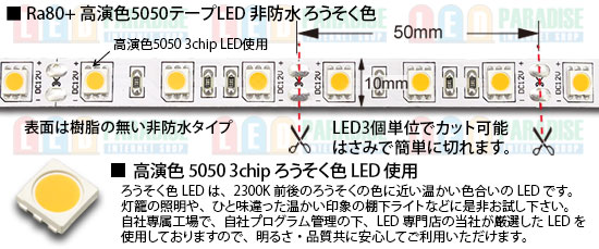 高演色5050テープ　非防水