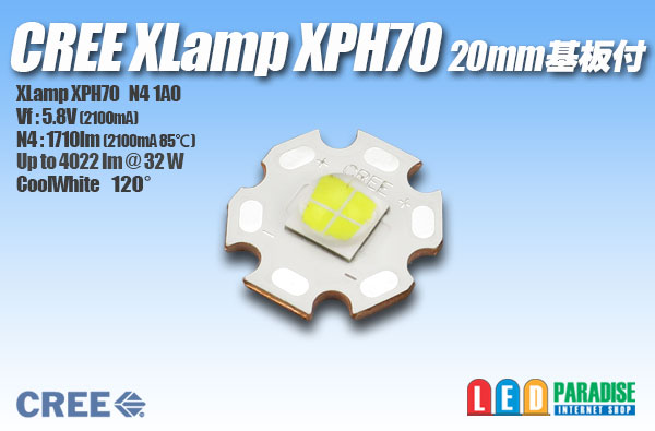 CREE XHP70 20mm基板付き 白色