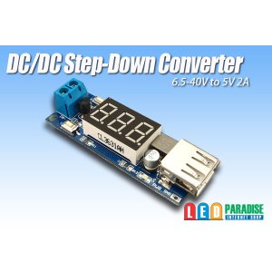 画像: DC/DCコンバーター6.5-40Vto5V2AUSB