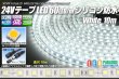 画像1: 24VテープLED60LED/mシリコン防水 白色 10m