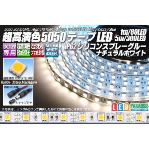 画像: SSG Ra90+ 5050テープLED 60LED/m 4300K 1-5m