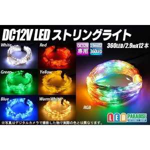 画像: DC12V LEDストリングライト