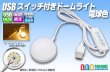 画像1: USBスイッチ付きドームライト 電球色