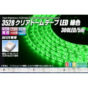 画像: 3528テープLED 60LED/m クリアドーム 緑色 5m