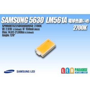 画像: SAMSUNG 5630chipLED LM561A 0.5W電球色濃いめ