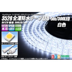 画像: 全灌防水3528テープLED 60LED/m IP68 白色 5m