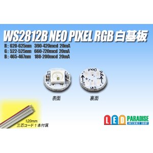 画像: WS2812B NeoPixel RGB 白基板