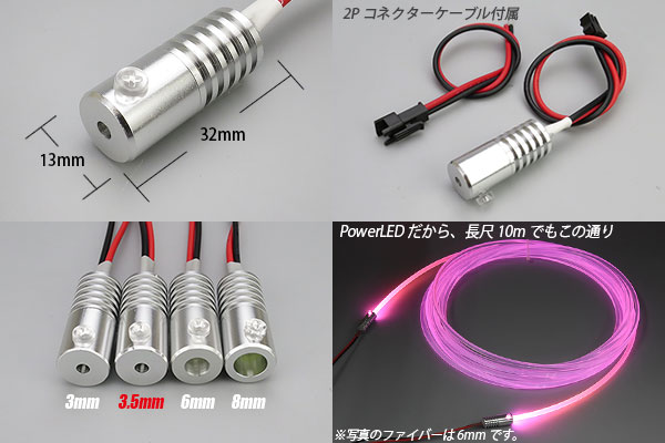 画像: 光ファイバー用PowerLED光源 3.5mm