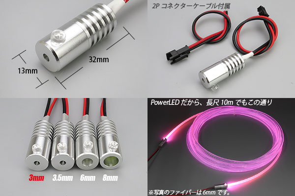 画像: 光ファイバー用PowerLED光源 3mm