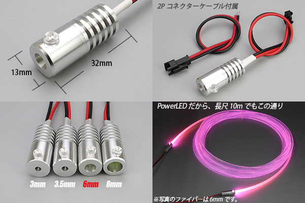 画像: 光ファイバー用PowerLED光源 6mm