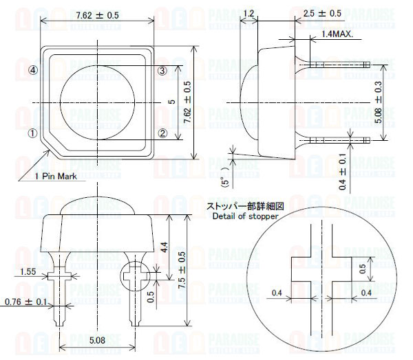 画像: 日亜 NSPBR60CS 超広角青色