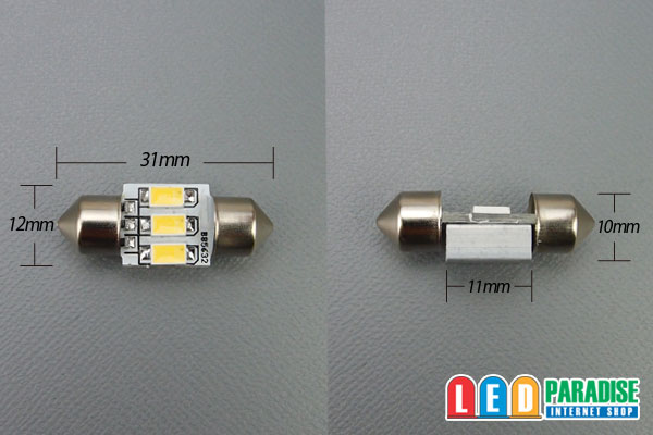 画像: 5630 3LED基板 31mm Festoon