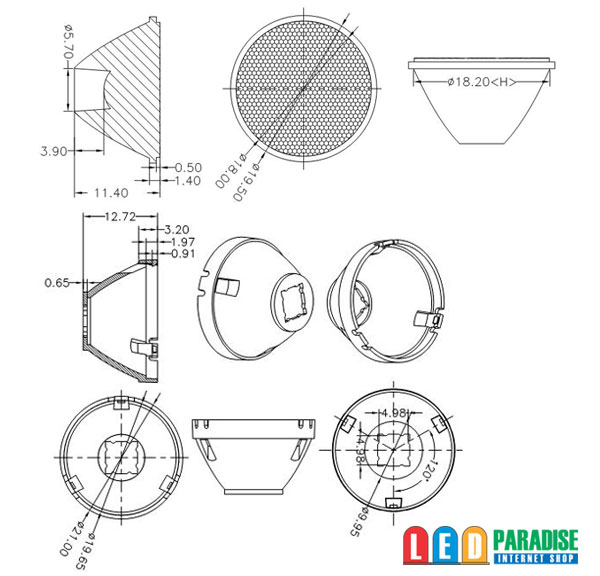 画像: Cree XM-L/XM-L2用レンズ