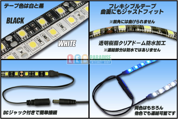 画像: 60LED/1m クリアドームテープLED