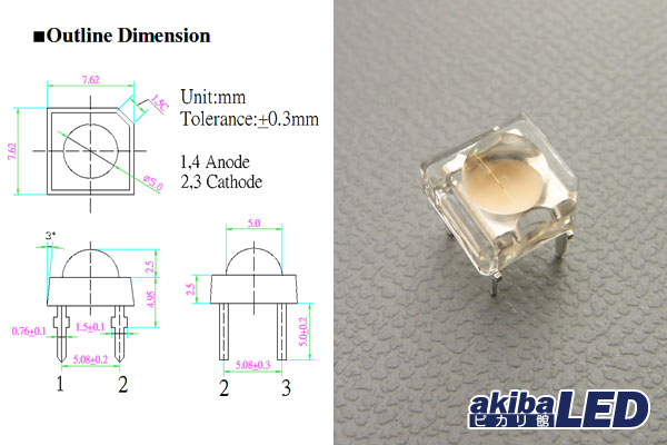 画像: UltraFluxLEDすみれ色 LP-K7DLZ281P