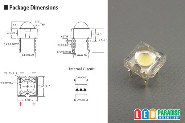 画像: 3chipFLUX LED 白色 LP-5FCITWCT 