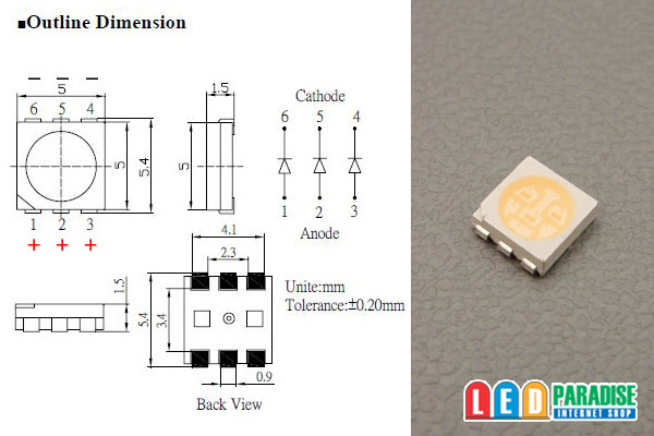 画像: 5050 3chipさくら LP-K64TS4C1A OptoSupply