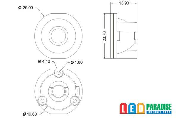 画像: PowerLED用コリメータレンズ　15°