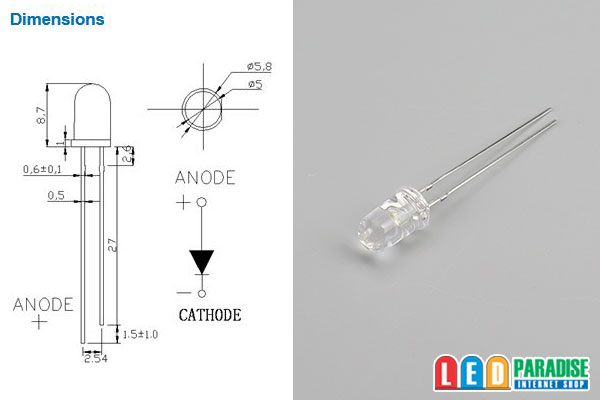 画像: 5mm電球色LED LP-5NW4SCHJ