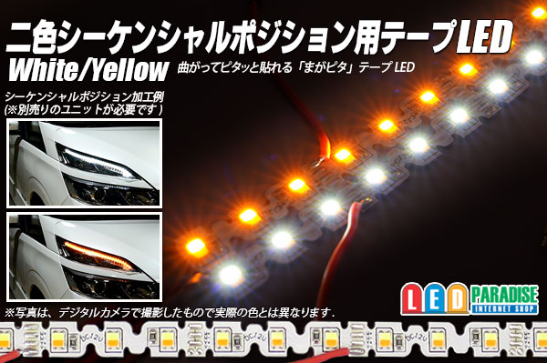 画像1: 二色シーケンシャルポジション用テープLED