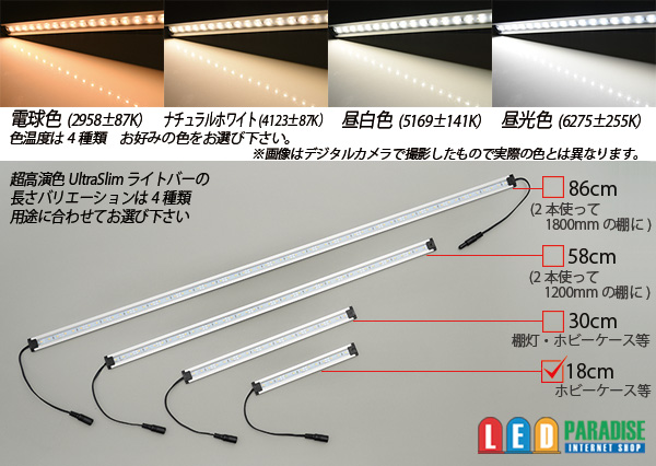 画像: 超高演色ウルトラスリムライトバー　12LED/18cm