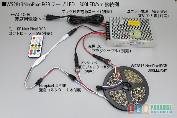 画像: WS2813 NeoPixel RGBテープLED 60LED/m