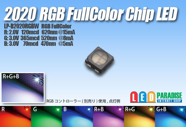 画像1: 2020RGB LED フルカラー