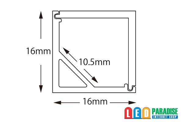 画像3: 角型コーナーフレーム LP1616B 1m