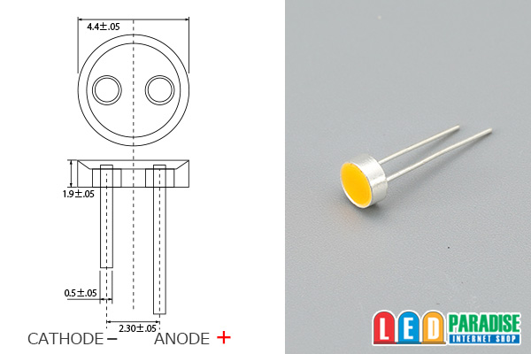 画像: T4.4 MidPowerLED 黄色 LP-T4.4CDS-Y