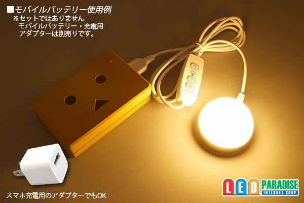 USBスイッチ付きドームライト 電球色 - LED PARADISE☆エルパラ