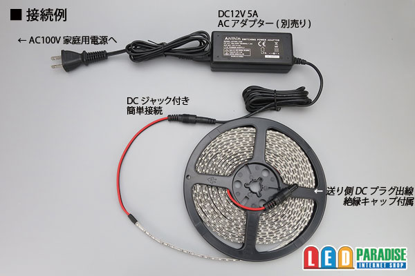 画像: 3528テープLED 120LED/m クリアドーム 青色 5m