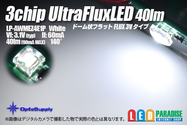 画像1: 40lm 3chipUltraFluxLED ドーム3V