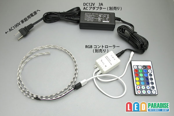 画像: 5050テープLED 96LED/m 非防水 RGB 1m