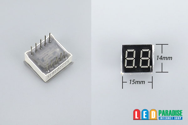 画像: 7SEG LED 0.36in 2桁 赤色 CathodeCOM