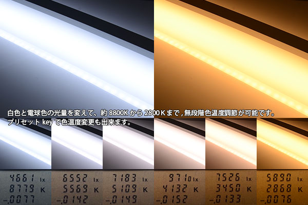 画像: スーパースリムLEDライトバー 調色 120LED