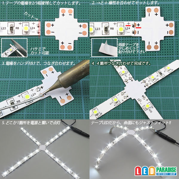 画像: 8mm2芯十字基板 十-PCB-8