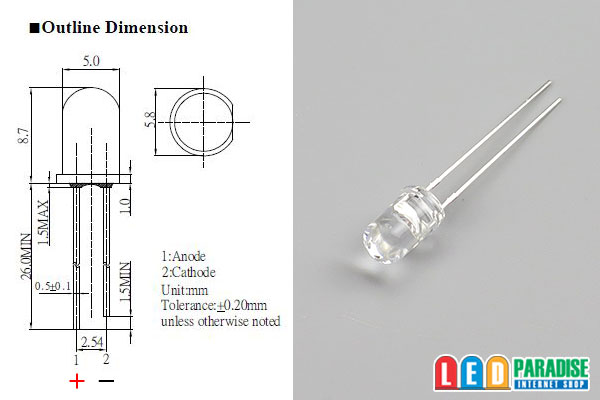 画像: 5mm黄色 LP-5YKP5111A HighLumen OptoSupply