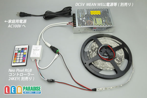 画像: NeoPixel RGB TAPE LED 150LED/5m