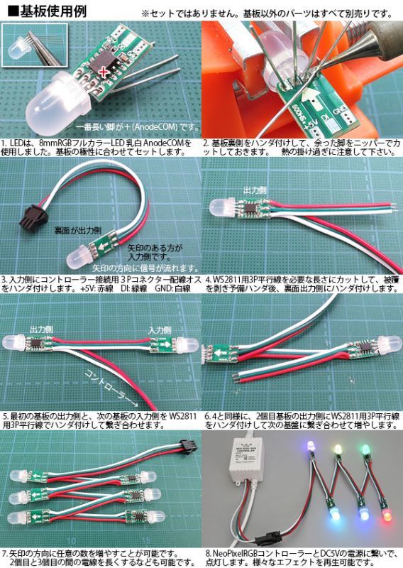 画像: NeoPixel RGB Module用基板 9×15mm