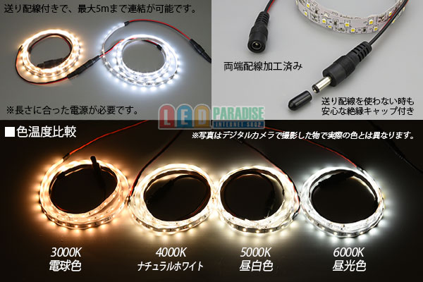 画像: 超高演色3528テープLED 60LED/m 非防水 昼光色 6000K 1-5m